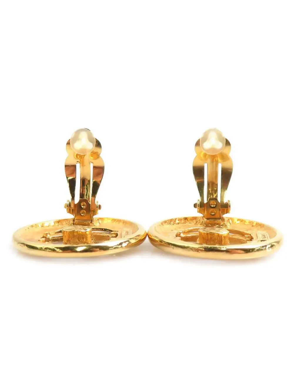Chanel Cc Logo Clip-On Earrings Gold- #357926C52B